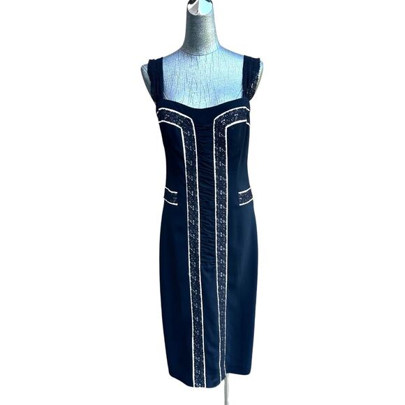 Nicole Miller Collection Black Lace Dress Size 4 - Picture 1 of 6